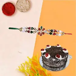 Rakhi with Black Forest Cake 