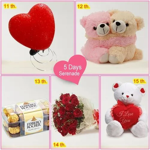 Order 5 Day Serenade Gift for Sweetheart