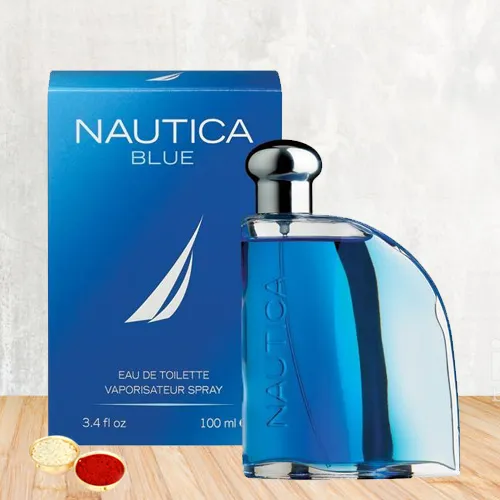 Everlasting Fragrance of Nautica Blue EDT for Men with free Roli Tilak and Chawal