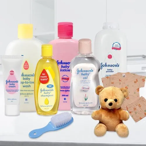 Order Johnson Baby Care Gift Collection with Teddy