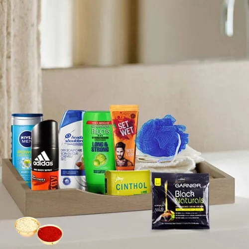 Bright Little Luxury Pamper Hamper with free Roli Tilak and Chawal