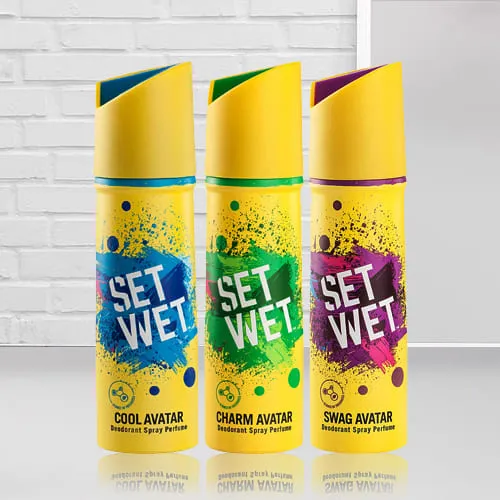 Refreshing Pack of 3 Set Wet Deodorant Spray Perfume