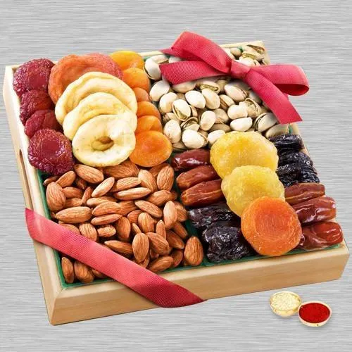 Marvelous Premium Dry Fruits Gift Tray for Bhai Dooj