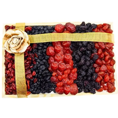 Deliver Wooden Tray of Dried Berries Collection