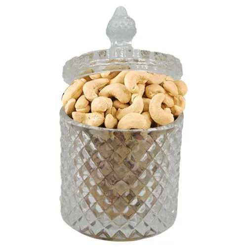 Tasty Treat of Cashews in Glass Jar