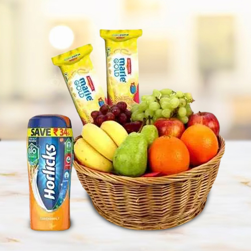 Deliver Fresh Fruit with Horlicks N Britannia Biscuits