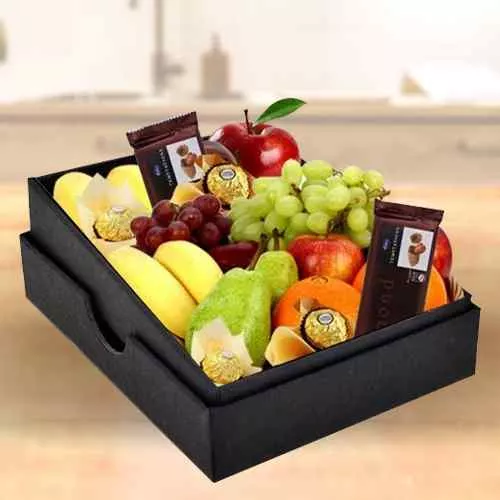 Enticing Box of Fruits N Chocolates