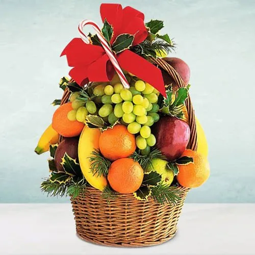 Deliver Carefully Assorted Seasonal Fruits Basket for Maa