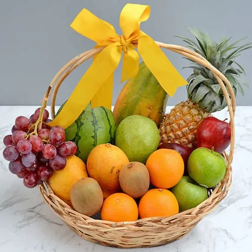 Deliver Ambrosial Fresh Fruits Gift Basket