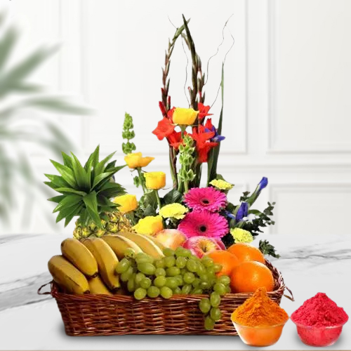 Luscious fresh Fruits and pretty Flowers