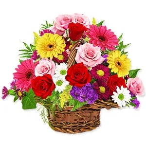 Remarkable Basket of Mixed Flowers