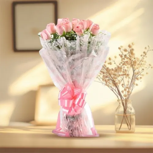 Shop for Light Pink Roses Bouquet 