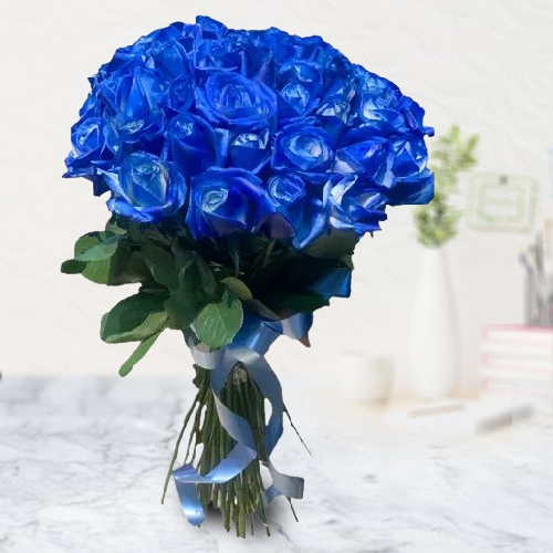 Shop for Elegant Bunch of Blue Roses