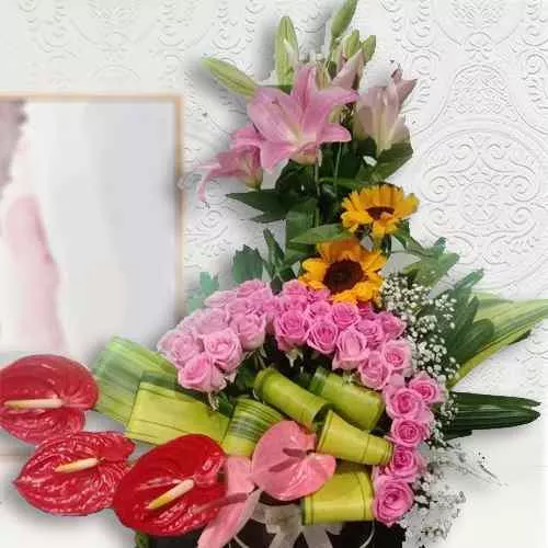 Elegant Mixed Seasonal Flower Arrangement