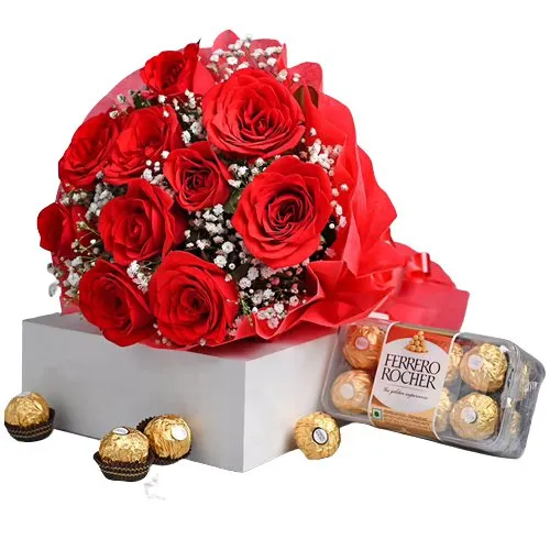 Order Red Roses N Chocolates Combo