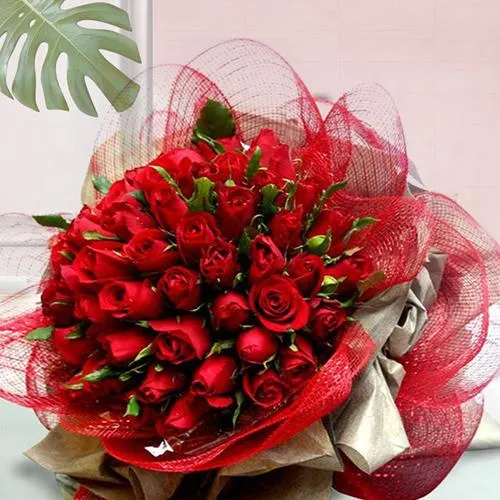 Marvelous Red Roses Bouquet