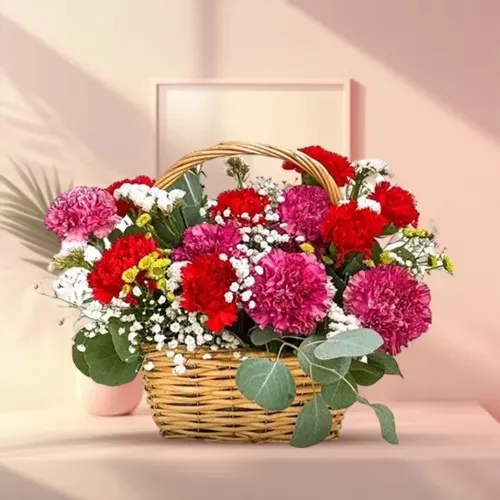 Special Arrangement of 30 Mixed Carnations to India.