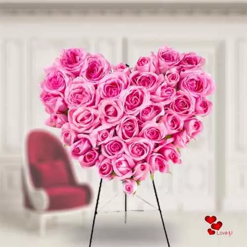 Pink Heart Shaped Arrangements