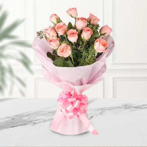 Sending Pink Roses Bouquet of Love