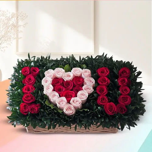 Book Online I Love U Rose Arrangement