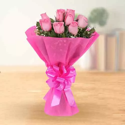 Exquisite Pink Roses Bouquet
