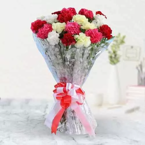 Lovely Mixed Carnations Bouquet