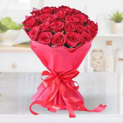 Dazzling Red Roses Bouquet