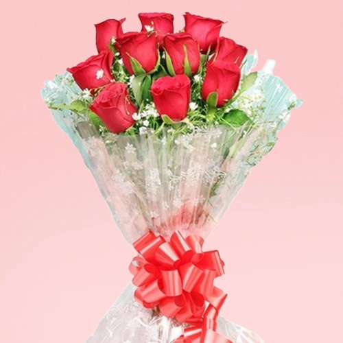 Deliver Stunning Red Roses Bouquet Online
