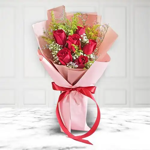 Beautiful Red Roses Arrangement