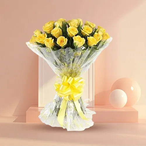 Awesome Yellow Roses Bouquet