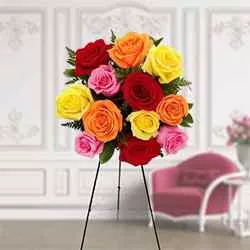 Striking My Heart to Yours Mixed Roses Bouquet