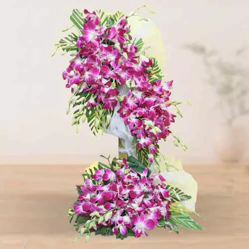 Wondrful Tall Arrangement of Orchids