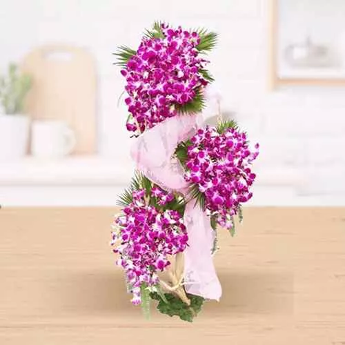Shop for Three-Tier Arrangement of Orchids