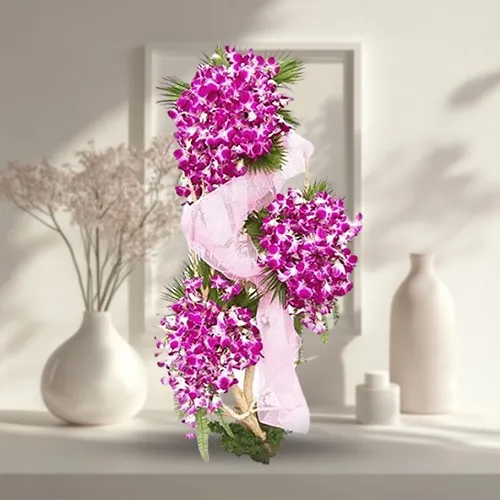 Majestic Three Tier Arrangement of Orchid Stems