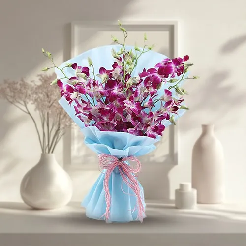 Luxury Bunch of Purple Orchids