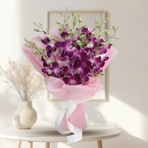 Send for Captivating Purple Orchids Bouquet