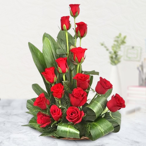 Shop for Premium Arrangement of Red Roses 