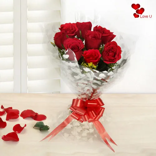 8 Red Roses Bouquet