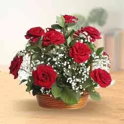 Stylish Arrangement of Red Roses for Birthday