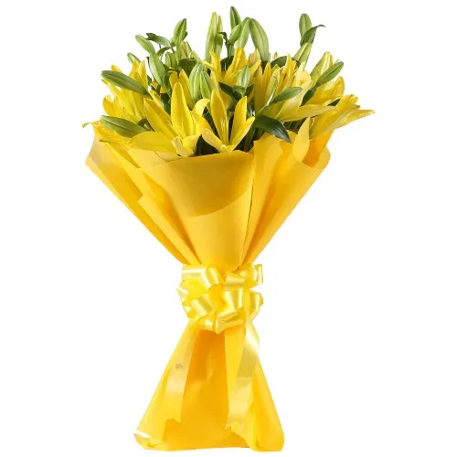 Marvelous Bouquet of Yellow Lilies