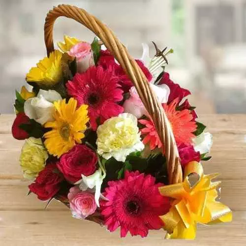 Premium Basket of Mixed Flowers