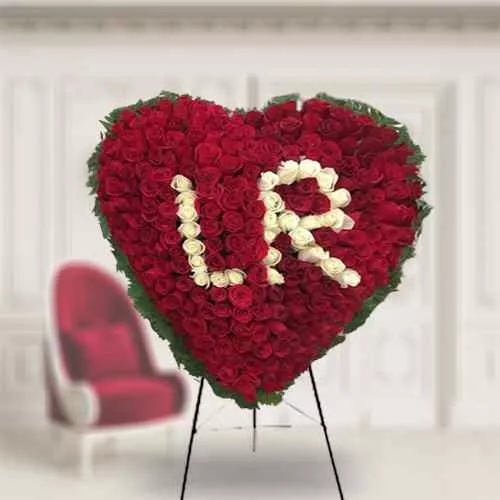 100 Red Roses Heart (Alphabet Collection)