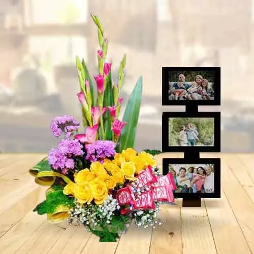Expressive Display of Assorted Flowers with Chocolates