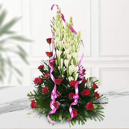 White Tuberoses N Rosy Touch