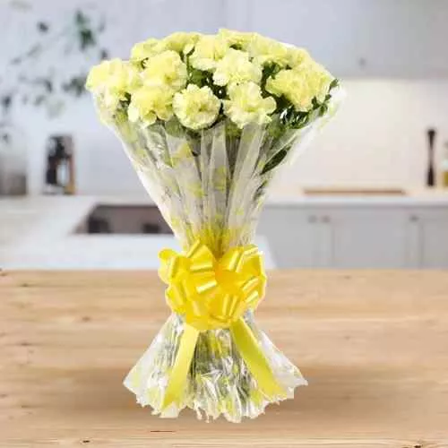 Yellow Sheen Carnations