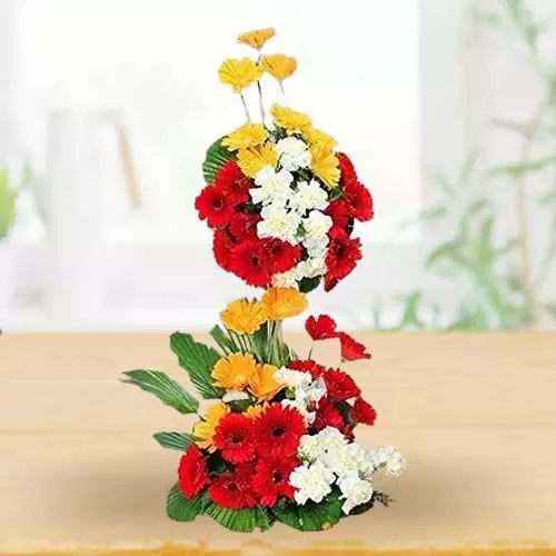 Shop Classic Long Arrangement of Multi-color Gerberas