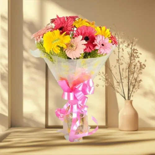 Brilliant Mixed Gerberas Bouquet