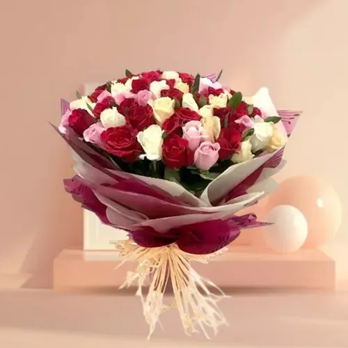 Send Mixed Roses Bouquet Online