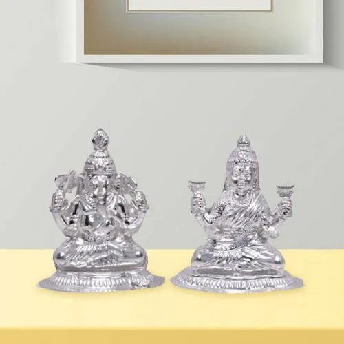 Online Silver Laxmi Ganesha