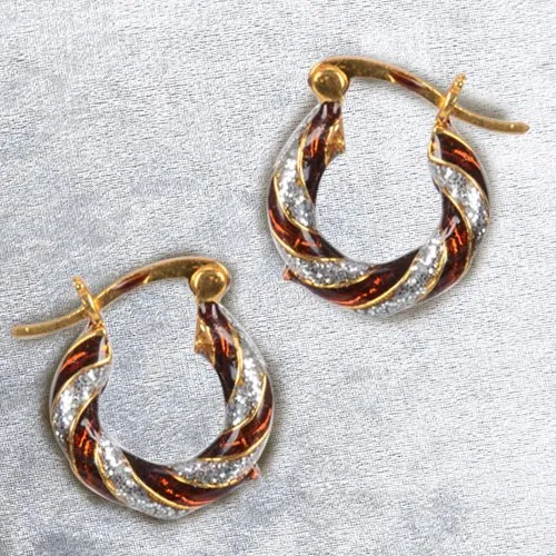 Shop for Gold Toned Metal Looped Earrings Set